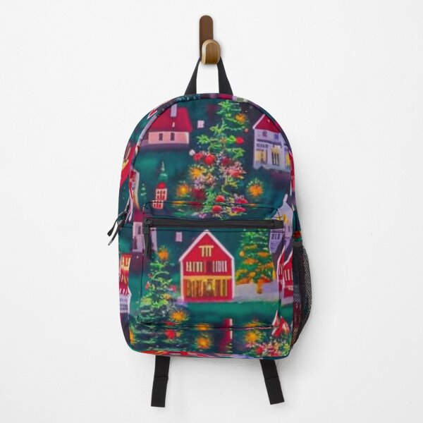 Item preview, Christmas Town - Christmas Village - Miniature Houses Pattern - Red and Green - Joyeux Noel designed and sold by MyArt23.