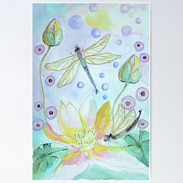 Dragonflys in my garden Poster