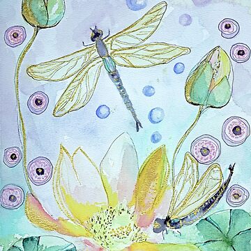 Artwork thumbnail, Dragonflys in my garden by Birgitte Bjorholm