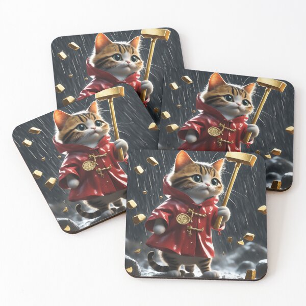 Item preview, Cat and gold hammer designed and sold by pedrogom.