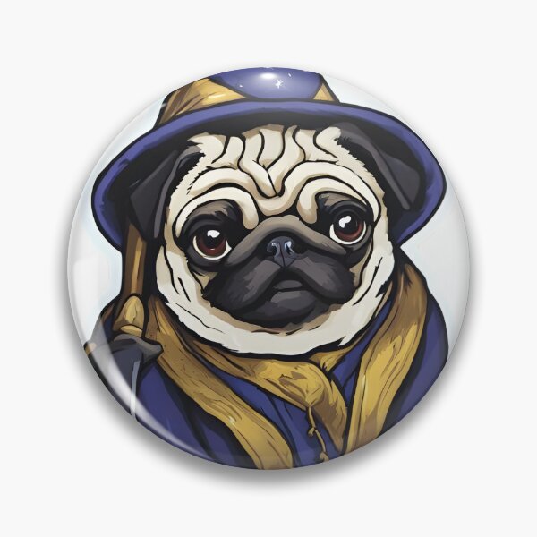 Item preview, Pugwiz: Magical Pug Wizard Sticker designed and sold by Design Drift.