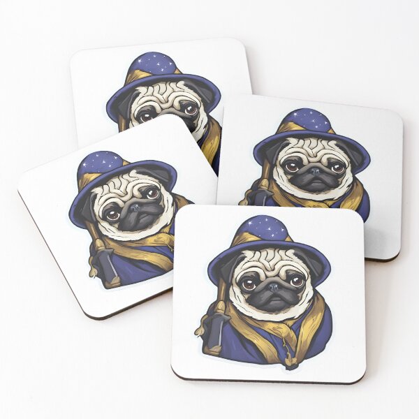 Item preview, Pugwiz: Magical Pug Wizard Sticker designed and sold by Design Drift.