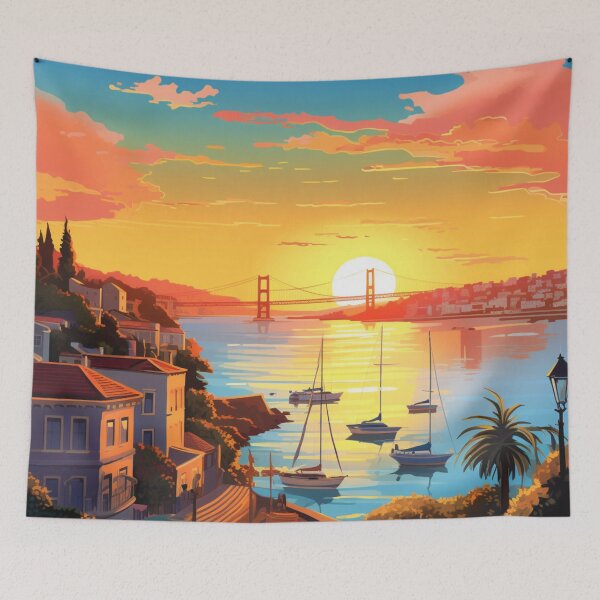 Item preview, A Pop Art Travel Print of Lisbon - Portugal  designed and sold by StudioRedKoala.
