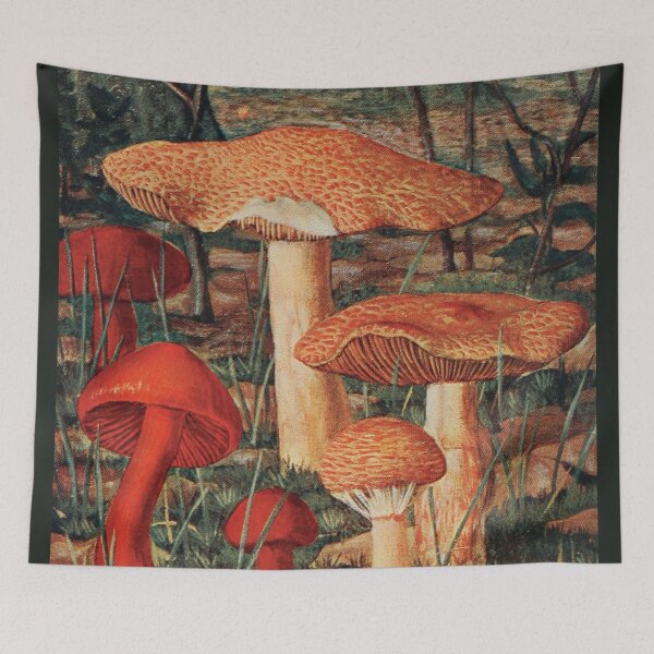 Item preview, Scarlet Woodland Vintage Mushrooms  designed and sold by InnerCitadel.
