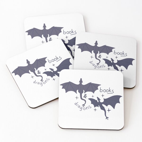 Item preview, Books and dragons flying, dark dragons fantasy designed and sold by loulou-artifex.
