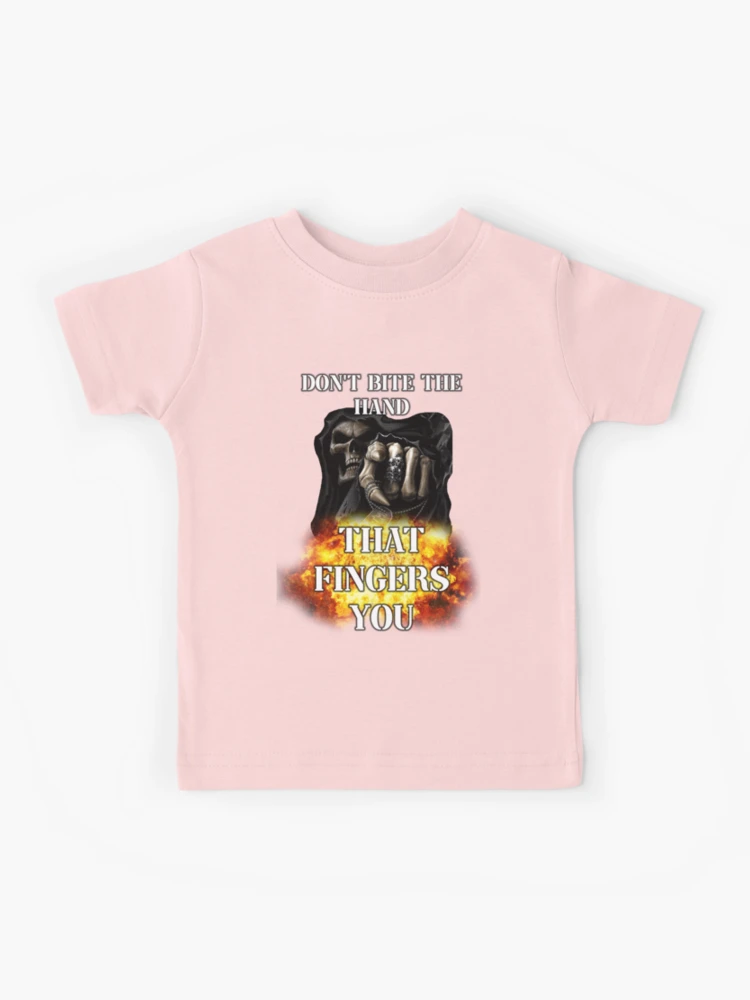 T-shirt Humoristique 'Don't Bite The Hand That Fingers You' – Homme/femme – Choix Taille/couleur