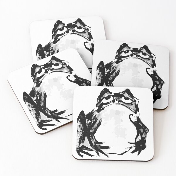 Item preview, Bold Inky Vibes: Getsujus Intensified Black Grumpy Frog designed and sold by EmeraldeaArt.