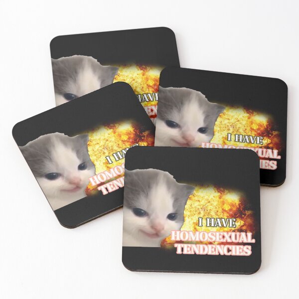 Item preview, i have homosexual tendencies evil kitty meme designed and sold by InMyMentalEra.