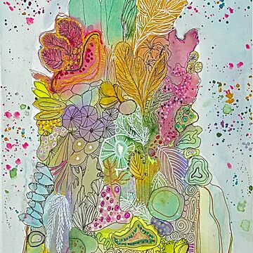 Artwork thumbnail, Coral tower with green by Birgitte Bjorholm