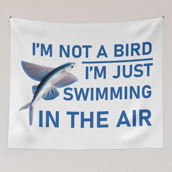 Item preview, I'm not a bird, i'm just swimming in the air designed and sold by Double-Luca.
