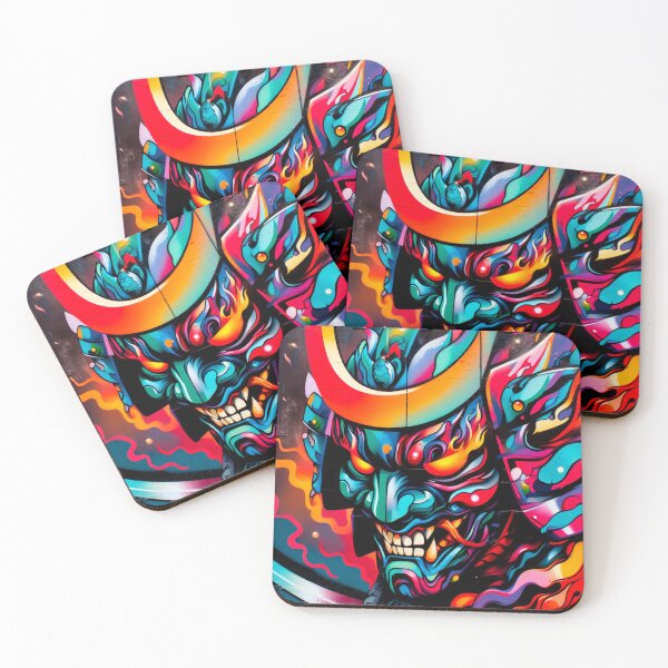 Item preview, Rage Japanese Samurai Mask Graffiti designed and sold by Joako Zeta.