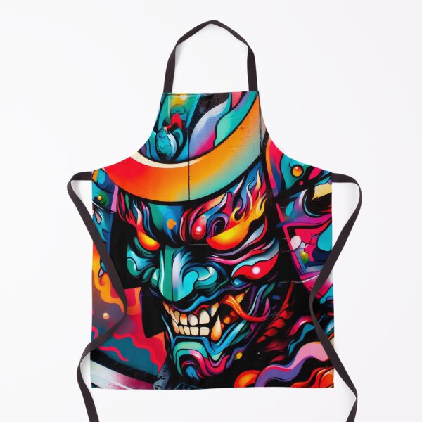 Item preview, Rage Japanese Samurai Mask Graffiti designed and sold by Joako Zeta.