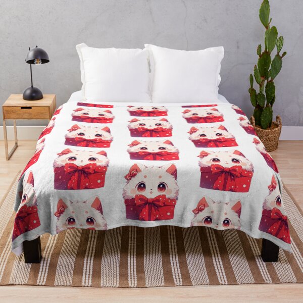 Item preview, Cute Kawaii Christmas Cat Kitty Present designed and sold by CozyKawaiiArt.