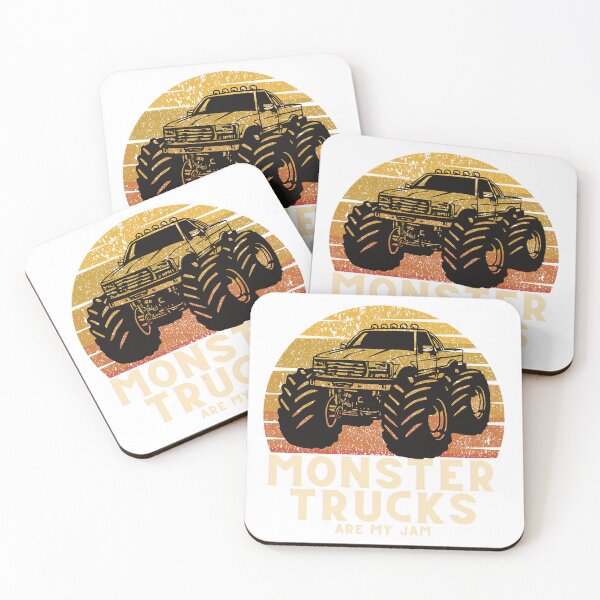 Item preview, Vintage Monster Truck Are My Jam Cool Retro Sunset designed and sold by HTDesign69.