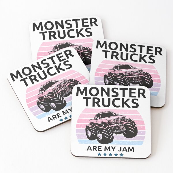 Item preview, Vintage Monster Truck Are My Jam Retro Sunset Truck Lovers designed and sold by HTDesign69.