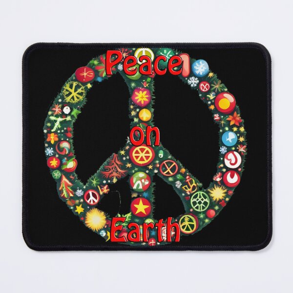 Item preview, Groovy Green Christmas Hippy Peace Symbol  designed and sold by leyfinder.
