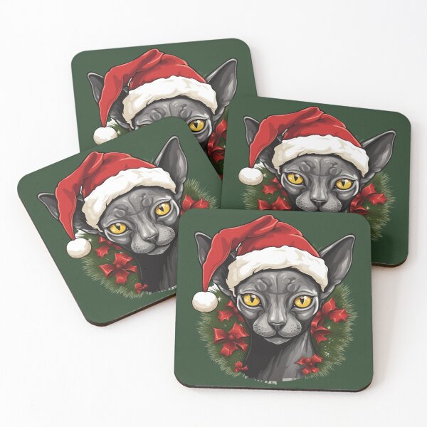 Item preview, Christmas black sphynx cat designed and sold by ME-World.