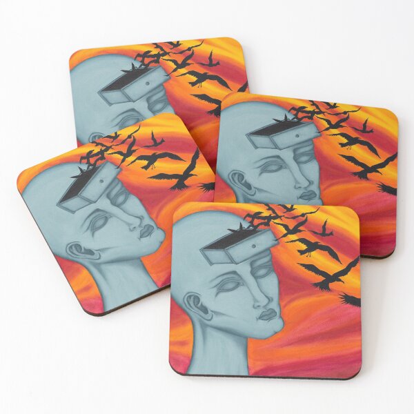 Item preview, "Clutter" Surreal Painting designed and sold by RedFinchDesigns.