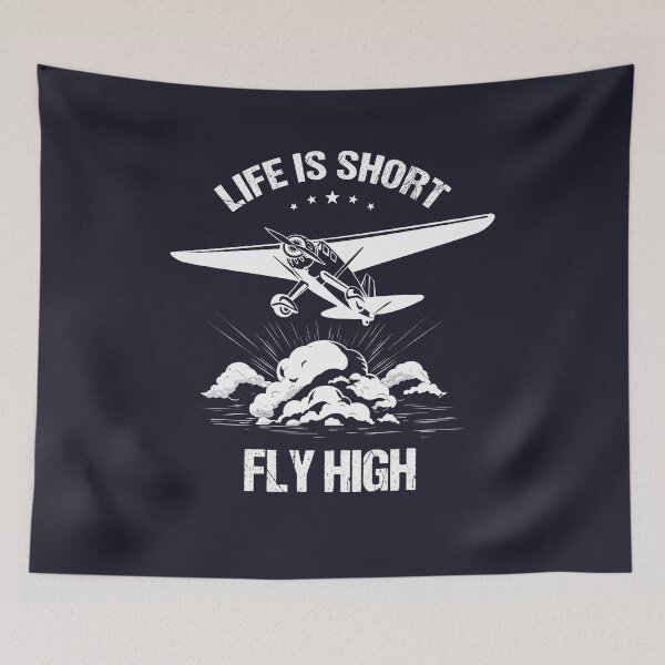 Item preview, Epic Pilot T-Shirt Life Is Short - Fly High Plane Pilot Gift Retro Design designed and sold by stearman.