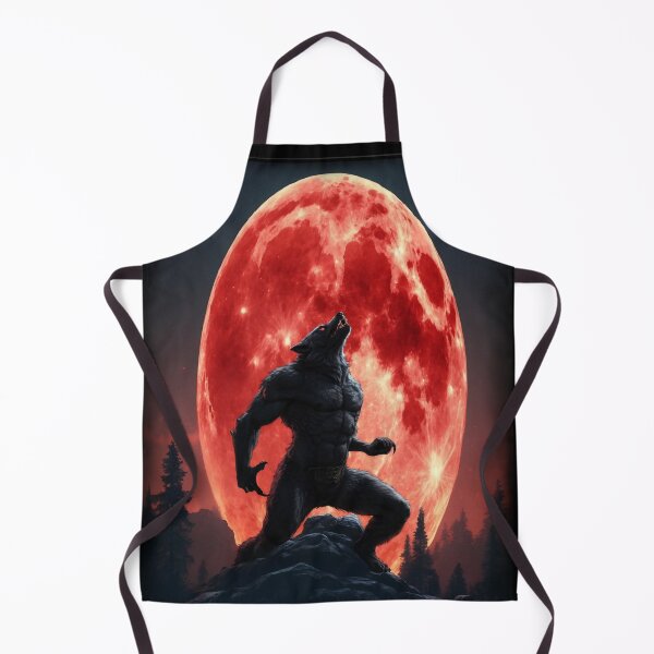 Item preview, A werewolf howling fiercely under a bloody moon designed and sold by Ozeller2.