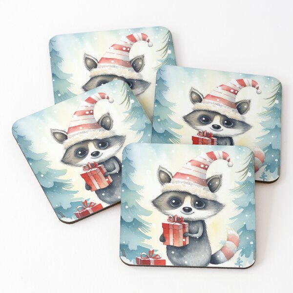 Item preview, Cheeky Santa Raccoon designed and sold by cute-animals99.