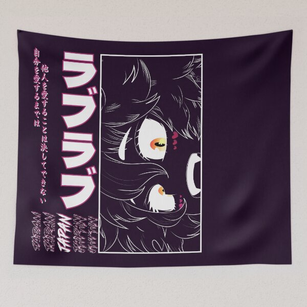 Item preview, Love and Happy Anime Eyes Cozy Typography Manga Style designed and sold by Otakurypto.