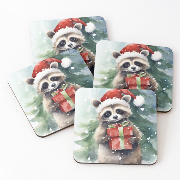 Item preview, Cheeky Christmas Raccoon designed and sold by cute-animals99.