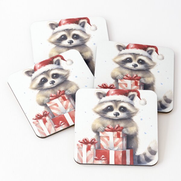 Item preview, Cheeky Christmas Raccoon designed and sold by cute-animals99.