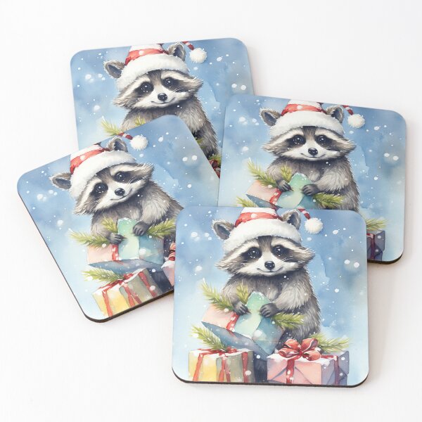 Item preview, Cheeky Raccoon Unwrapping designed and sold by cute-animals99.