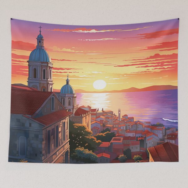 Item preview, A Pop Art Travel Print of Lisbon - Portugal  designed and sold by StudioRedKoala.