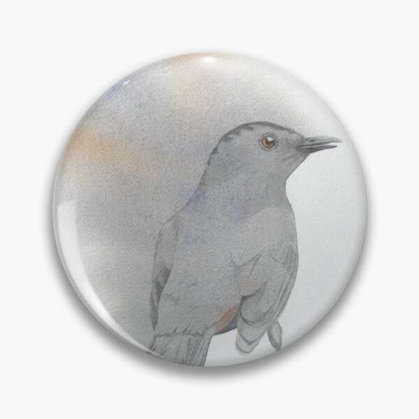 Item preview, Grey catbird watercolor bird portrait designed and sold by L'Atelier Oranjade.