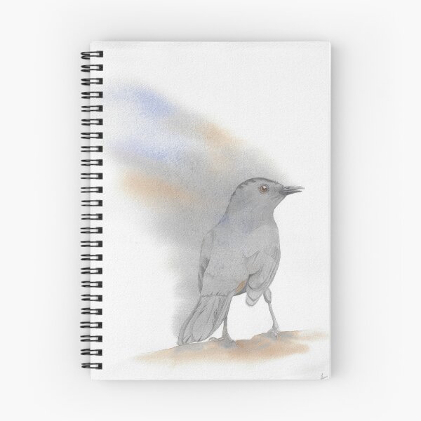 Item preview, Grey catbird watercolor bird portrait designed and sold by L'Atelier Oranjade.