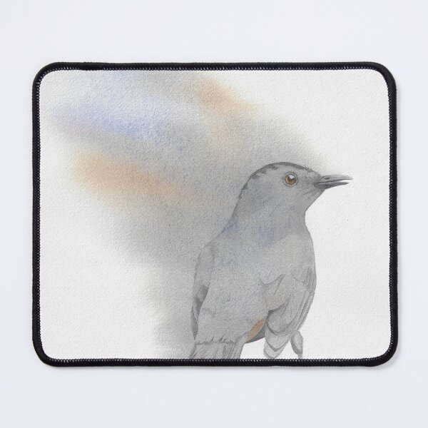 Item preview, Grey catbird watercolor bird portrait designed and sold by L'Atelier Oranjade.