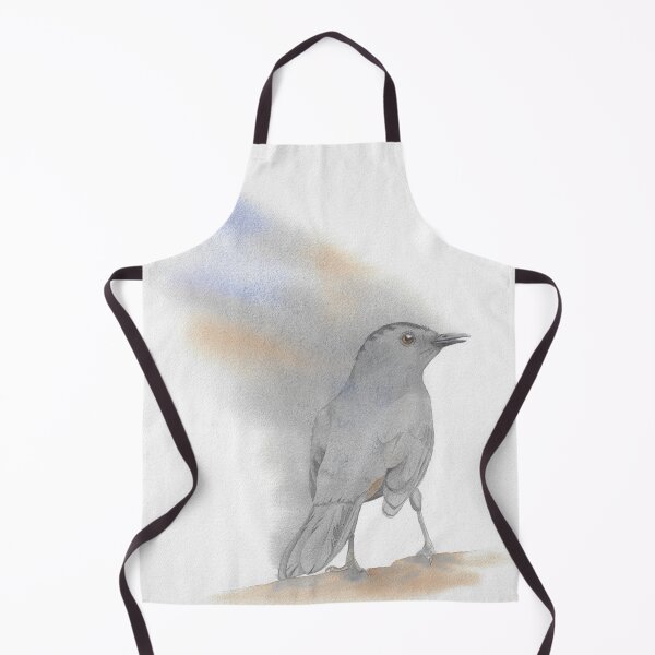 Item preview, Grey catbird watercolor bird portrait designed and sold by L'Atelier Oranjade.