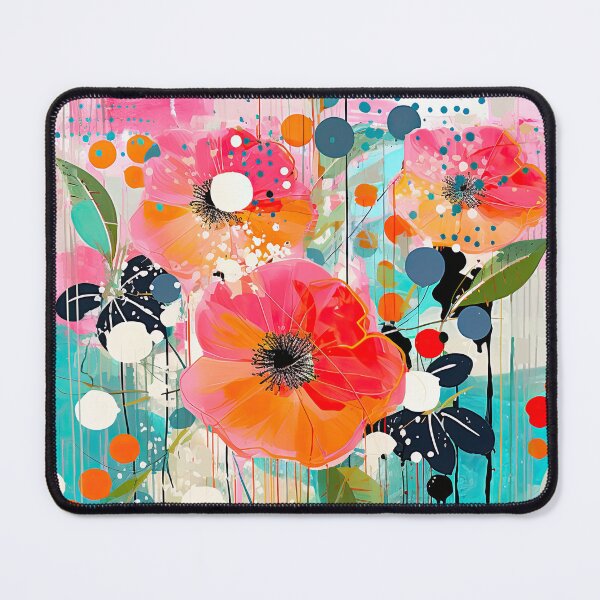 Item preview, Colorful Watercolor Abstract Flowers Art designed and sold by GulDesignCo.