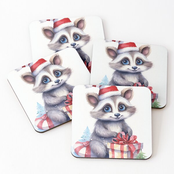 Item preview, Cheeky Raccoon Unwrapping designed and sold by cute-animals99.