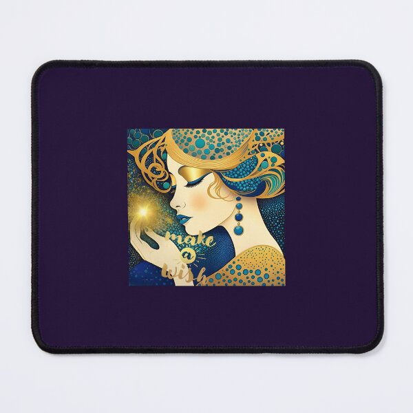 Item preview, I make your wishes come true! woman in profile blowing on magical gold powder: “Make a wish” written on the image designed and sold by Creativesphotos.
