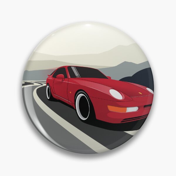 Artikelvorschau, Rotes Porsche 968 Illustration Desert Track Poster entworfen und verkauft von blackdogshop.