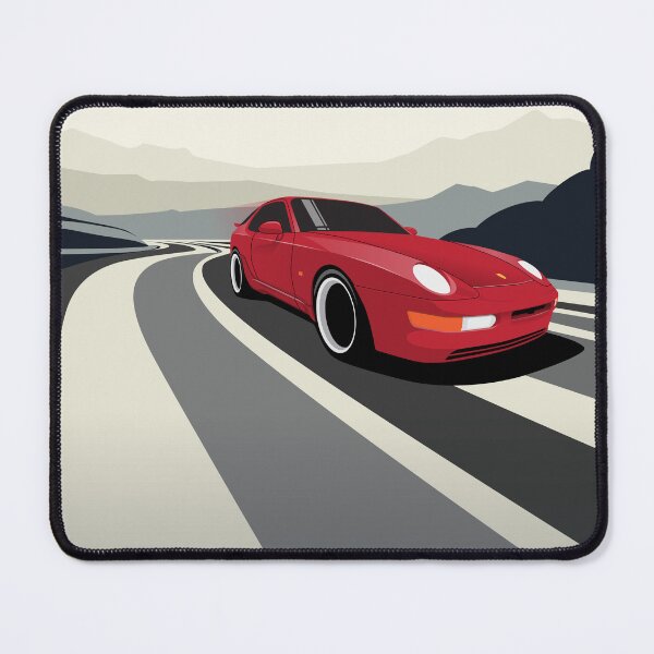 Item preview, Red Porsche 968 Illustration Desert Track Poster designed and sold by blackdogshop.