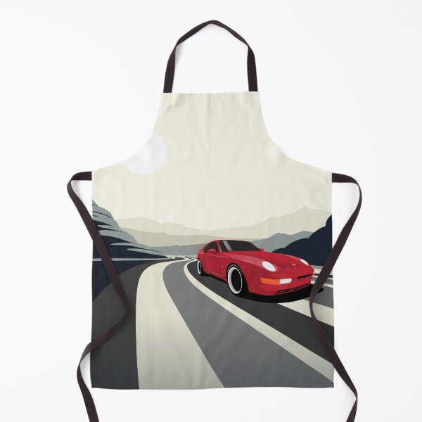 Item preview, Red Porsche 968 Illustration Desert Track Poster designed and sold by blackdogshop.