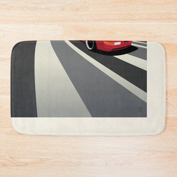 Item preview, Red Porsche 968 Illustration Desert Track Poster designed and sold by blackdogshop.