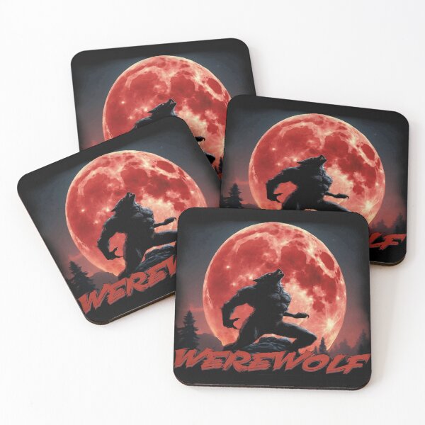 Item preview, A werewolf howling fiercely under a bloody moon designed and sold by Ozeller2.