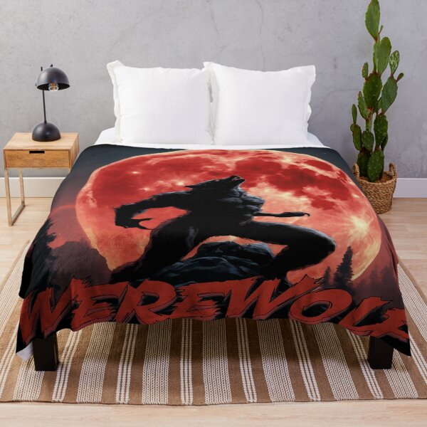 Item preview, A werewolf howling fiercely under a bloody moon designed and sold by Ozeller2.