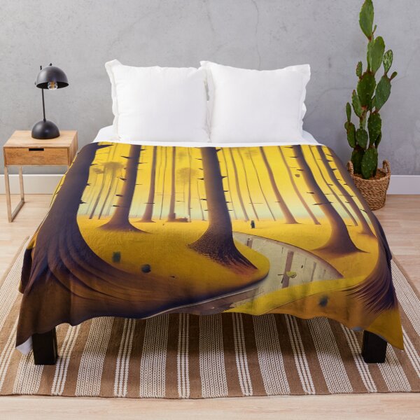 Item preview, Golden Serenity: Realistic Yellow Forest designed and sold by WhimsyRealm.