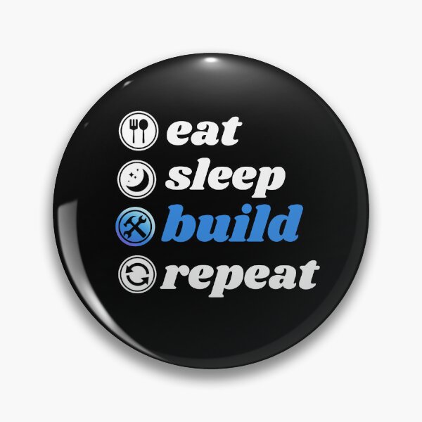 Item preview, Cool Eat Sleep Build Repeat quote, Building Blocks Bricks Master Builder designed and sold by Modren-design.