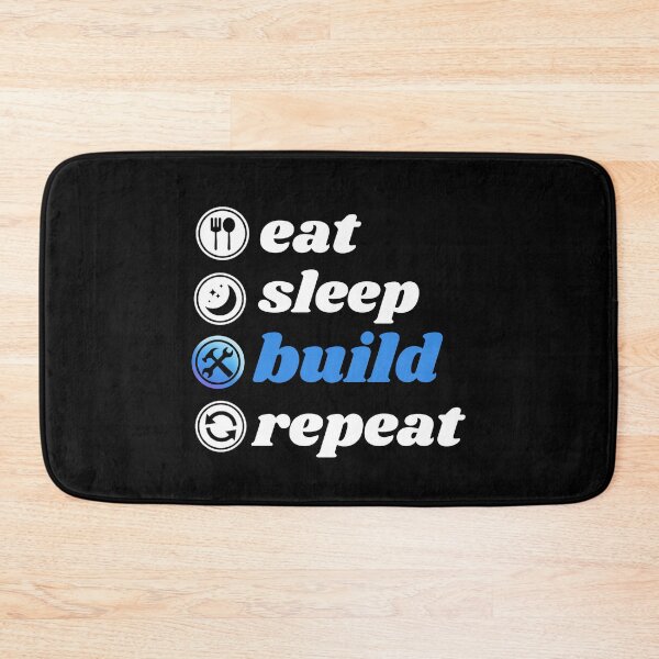 Item preview, Cool Eat Sleep Build Repeat quote, Building Blocks Bricks Master Builder designed and sold by Modren-design.
