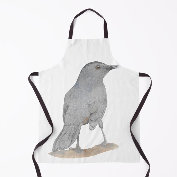 Item preview, gray Grey catbird watercolor bird portrait designed and sold by L'Atelier Oranjade.