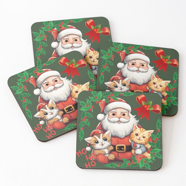 Item preview, Christmas Santa with cats designed and sold by ME-World.
