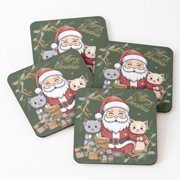 Item preview, Christmas Santa with cats designed and sold by ME-World.