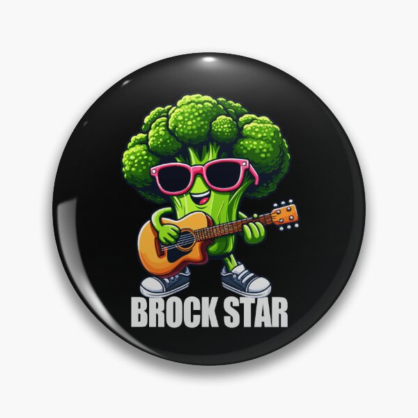 Item preview, Brock Star - Funny Broccoli Pun designed and sold by Meliafroggy.